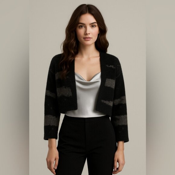 SOLD Sara pacini Open Crop Cardigan - Picture 8 of 9